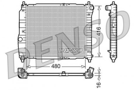 Радиатор CHEVROLET/DAEWOO AveoT200,250/Kalos "1,2-1,5 "02-14 DENSO DRM15003 (фото 1)