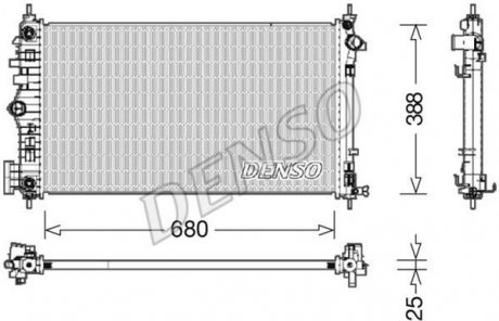 Радиатор, охлаждение двигателя DENSO DRM15007 (фото 1)