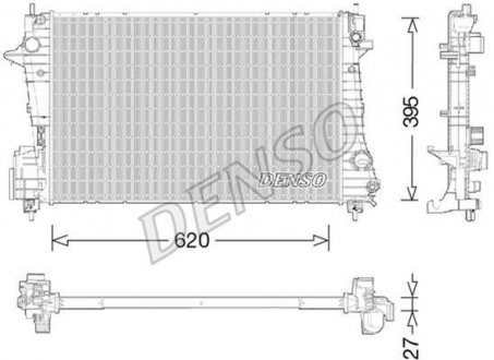 Радиатор воды DENSO DRM15009