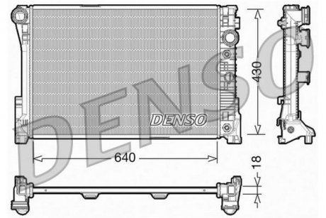 Радиатор, охлаждение двигателя DENSO DRM17005