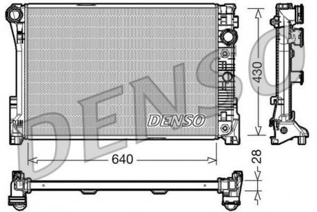 Радиатор, охлаждение двигателя DENSO DRM17043 (фото 1)