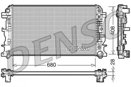 Радіатор, охолодження двигуна DENSO DRM17044 (фото 1)