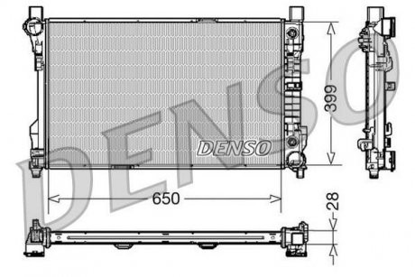 Радиатор, охлаждение двигателя DENSO DRM17079