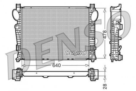 Радиатор, охлаждение двигателя DENSO DRM17093 (фото 1)