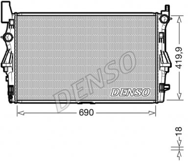 Радиатор двигателя DENSO DRM17114