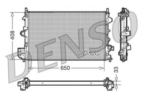 Радіатор, охолодження двигуна DENSO DRM20088