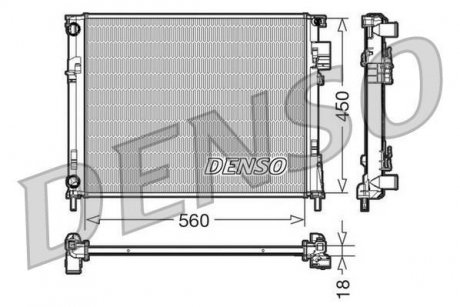 Радиатор, охлаждение двигателя DENSO DRM23095