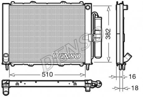 Радіатор, охолодження двигуна DENSO DRM23103 (фото 1)