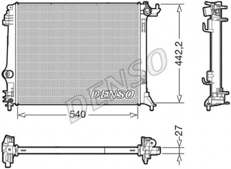 Радіатор охолодження Renault Megane 1.6 dCi 15- DENSO DRM23115