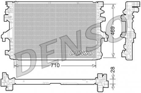 Радиатор, охлаждение двигателя DENSO DRM32038