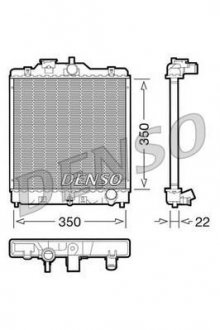 Радіатор, охолодження двигуна DENSO DRM40003 (фото 1)