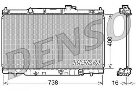 Радиатор, охлаждение двигателя DENSO DRM40011 (фото 1)