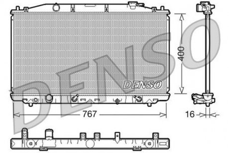 Радиатор, охлаждение двигателя DENSO DRM40025 (фото 1)