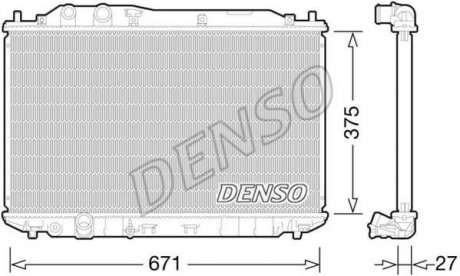 Радиатор HONDA Civic \'\'1,8 "05-12 DENSO DRM40029