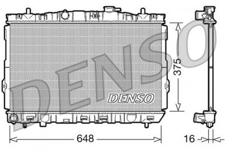 Радиатор, охлаждение двигателя DENSO DRM41001 (фото 1)