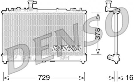 Радиатор, охлаждение двигателя DENSO DRM44026 (фото 1)