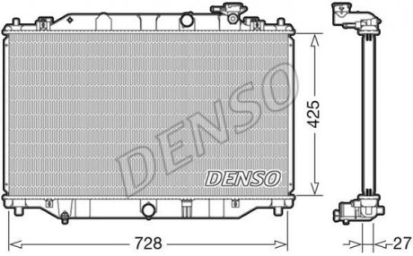 Радиатор двигателя, главный DENSO DRM44040 (фото 1)