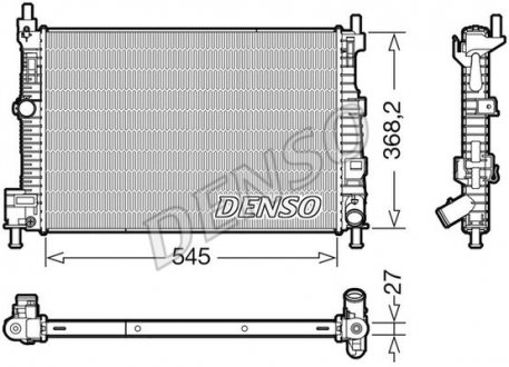 Радіатор двигуна DENSO DRM44045