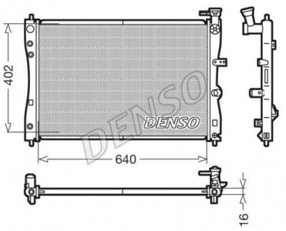 Радіатор, охолодження двигуна DENSO DRM45005