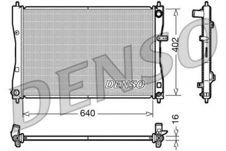 Радиатор, охлаждение двигателя DENSO DRM45009 (фото 1)