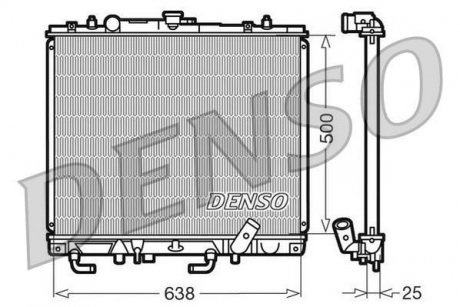 Радіатор, охолодження двигуна DENSO DRM45016