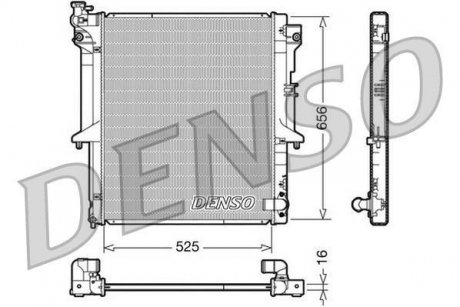 Радиатор, охлаждение двигателя DENSO DRM45017