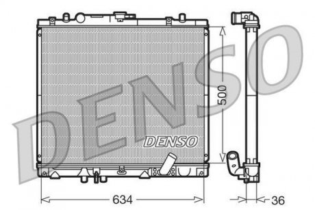 Радіатор, охолодження двигуна DENSO DRM45020