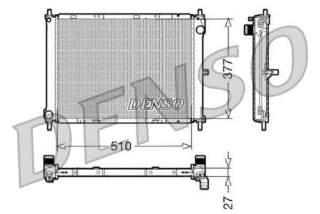 Радіатор, охолодження двигуна DENSO DRM46003 (фото 1)