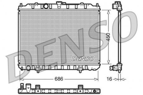 Радіатор, охолодження двигуна DENSO DRM46004 (фото 1)