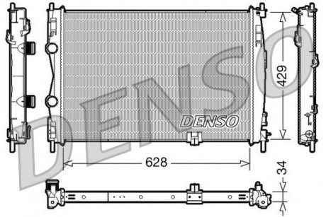 Радіатор, охолодження двигуна DENSO DRM46017 (фото 1)