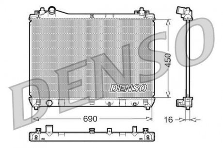 Радиатор, охлаждение двигателя DENSO DRM47011