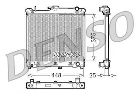 Радіатор, охолодження двигуна DENSO DRM47014