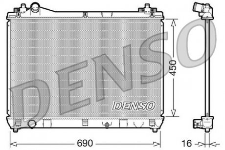 Радіатор, охолодження двигуна DENSO DRM47016 (фото 1)