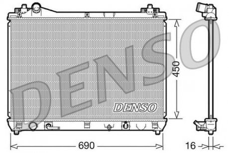 Радіатор, охолодження двигуна DENSO DRM47017 (фото 1)