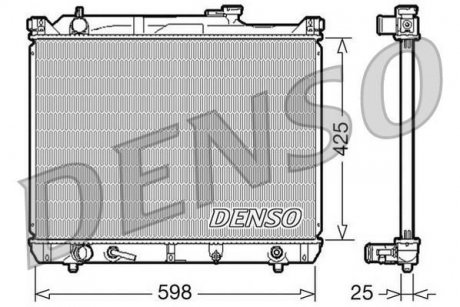 Радіатор, охолодження двигуна DENSO DRM47021