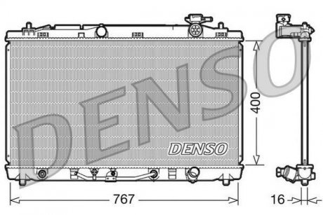 Радіатор, охолодження двигуна DENSO DRM50030