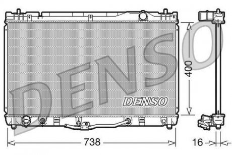 Радіатор, охолодження двигуна DENSO DRM50043 (фото 1)