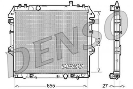 Радиатор, охлаждение двигателя DENSO DRM50045