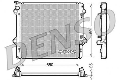 Радіатор, охолодження двигуна DENSO DRM50046 (фото 1)