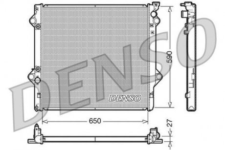 Радиатор, охлаждение двигателя DENSO DRM50047