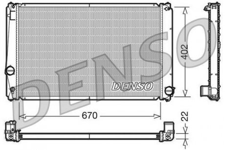 Радиатор, охлаждение двигателя DENSO DRM50053 (фото 1)