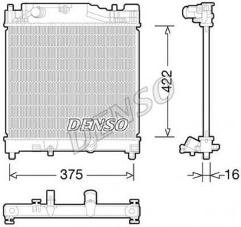 Радіатор, охолодження двигуна DENSO DRM50056