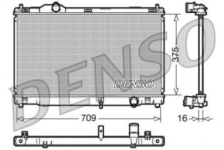 Радиатор, охлаждение двигателя DENSO DRM51001 (фото 1)