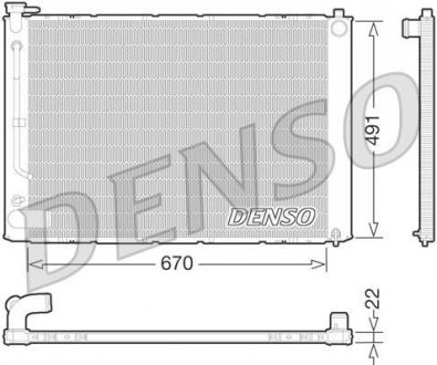 Радіатор, охолодження двигуна DENSO DRM51011