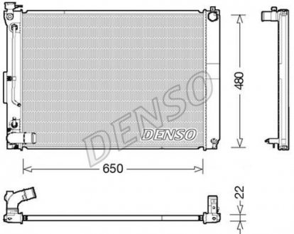 Радиатор двигателя, главный DENSO DRM51012 (фото 1)