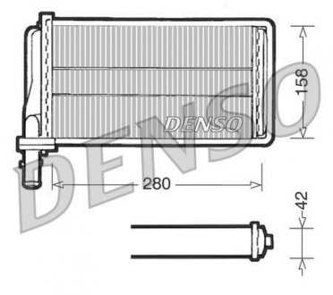 Радіатор пічки DENSO DRR01001