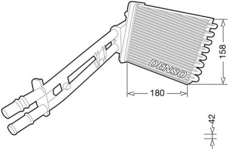 Радіатор пічки DENSO DRR09043