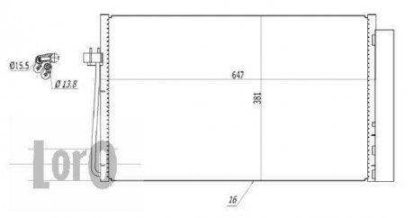 Конденсатор, кондиционер 004-016-0016 LORO DEPO 0040160016