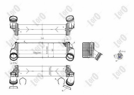 Радіатор інтеркулера X5/X6/ E70 30d/30dX 07- DEPO 004-018-0009