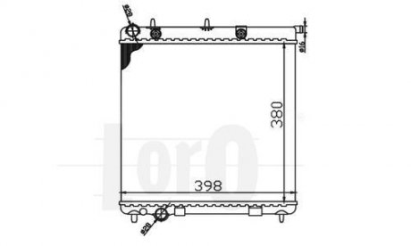 Радиатор, охлаждение двигателя 009-017-0047 LORO DEPO 0090170047